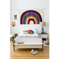 Table de chevet ML - Blanc/Noyer